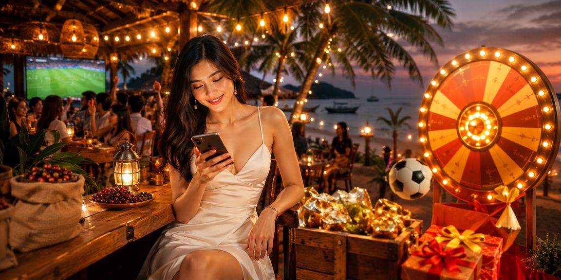 Người dân Phú Quốc thưởng thức cá cược thể thao và giải trí tại quán cà phê trong không gian thoải mái